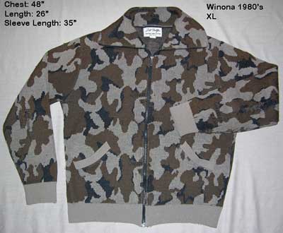 Winona Camo Knit Jacket of the 1980 by Bob Fratzke