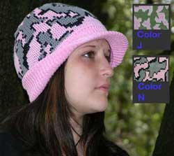 Our popular Knit Camo Visor Cap in color way N