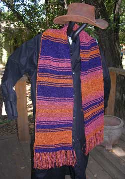 Replica Dr Who chenille scarf Season 18 half size