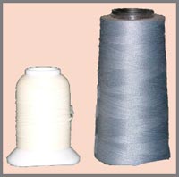 Off White Wooly Nylon and Grey Sewing Thread are also stabilizing agents used in Knitting