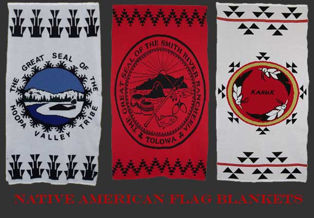 The Knit Tree custom knits Tribal Flag Blankets ordered by Tribal Councils